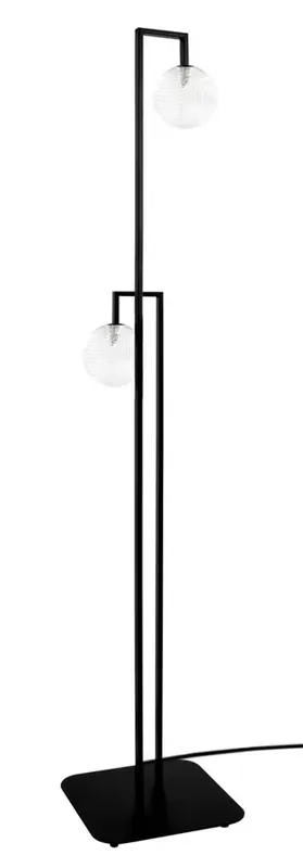 Czarno-transparentna lampa stojąca - J011-Ernesto