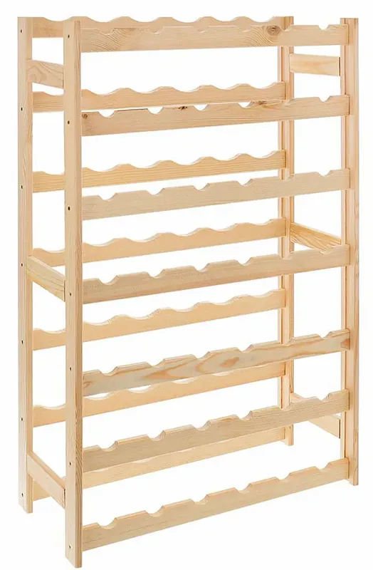 Regał drewniany naturalny - Bottle 6X