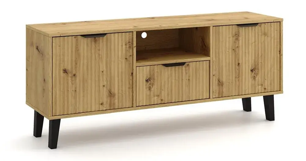 Szafka RTV pod telewizor dąb artisan - Henex 7X
