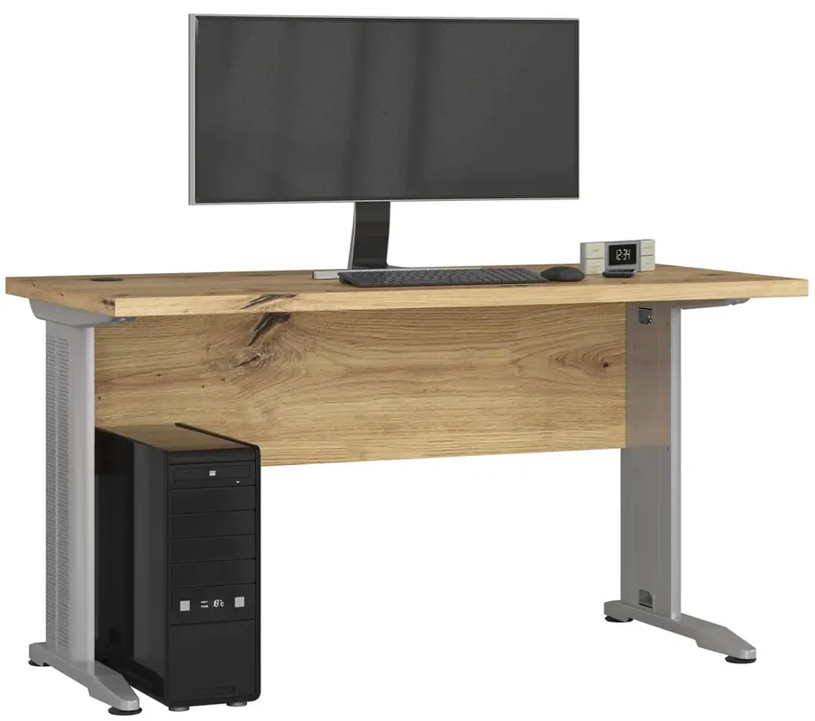 Nowoczesne biurko komputerowe dąb artisan - Rook