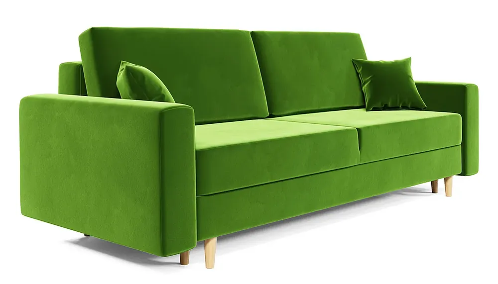 Sztruksowa sofa rozkładana w kolorze zielonym Almoria Edinos.pl