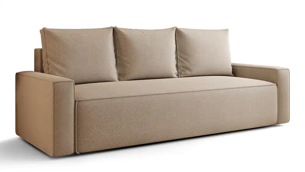 Ciemnobeżowa sofa rozkładana - Solaventi 3X