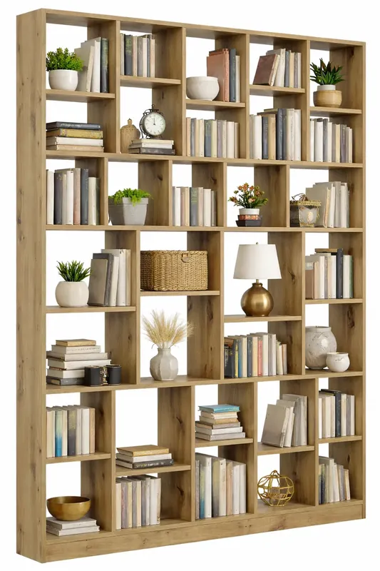 Duży regał biblioteczka na ścianę dąb artisan - Epozio
