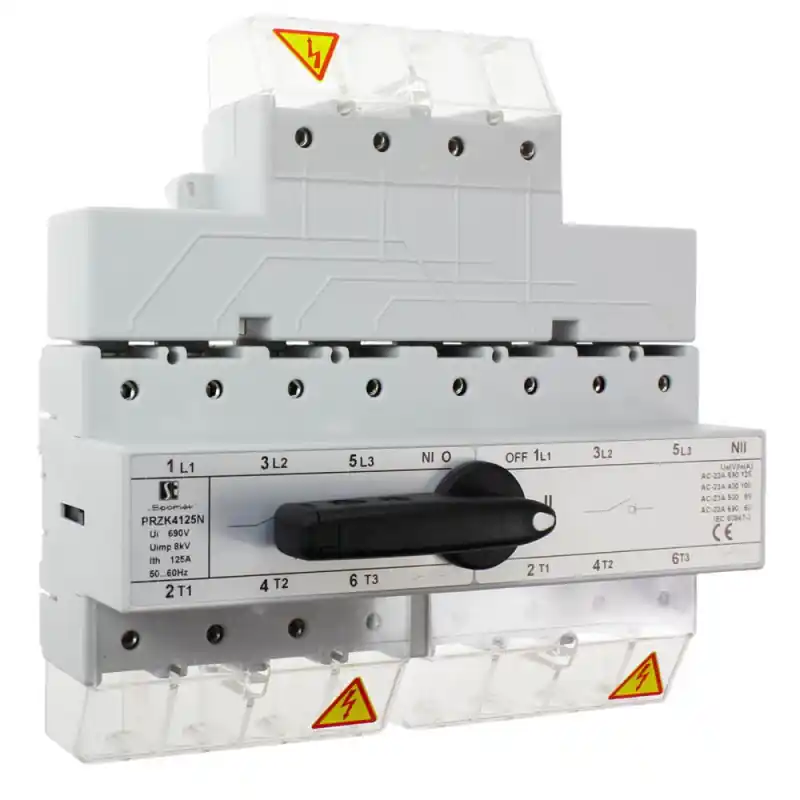 Przełącznik sieć-agregat 125A 4P PRZK-4125NW02 Spamel