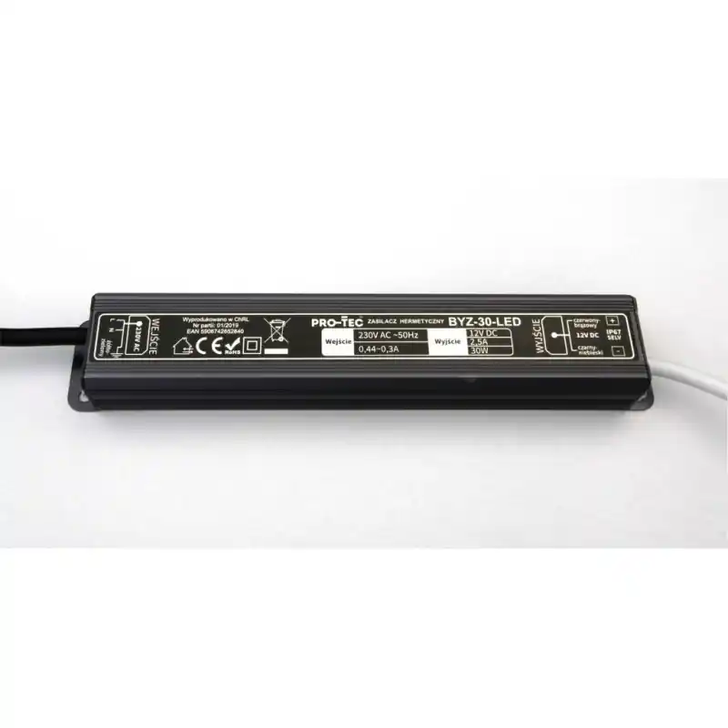 Zasilacz LED SLIM 30W 12V DC BYZ-30W IP67 5210030 Pro-Tec