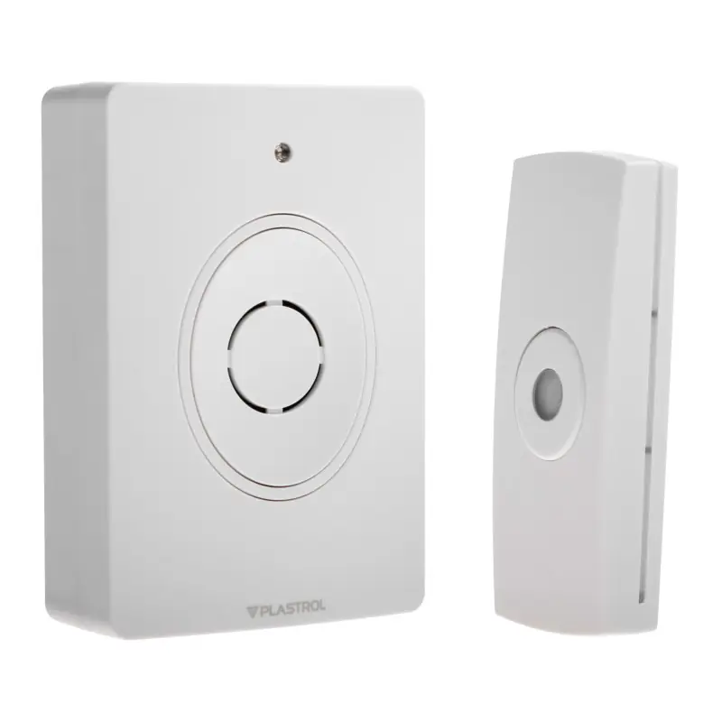 Dzwonek bezprzewodowy + 2 piloty DB-1B/2P/B biały W-99740 Plastrol