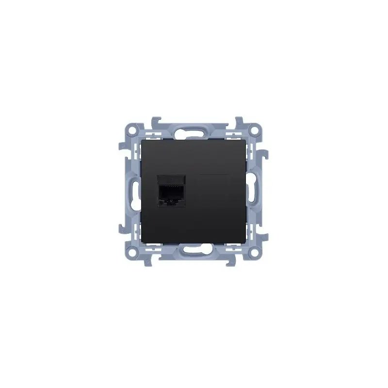 Gniazdo komputerowe RJ45 ekranowane C61E.01/49 czarny mat Simon10 Kontakt-Simon