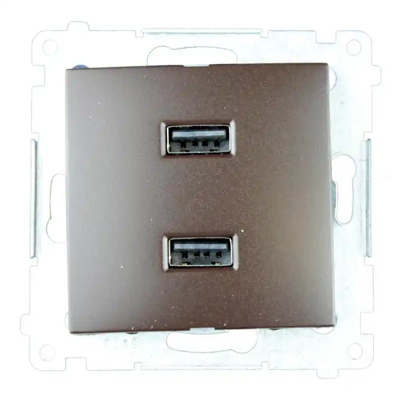 Ładowarka 2xUSB DC2USB.01/46 brąz Kontakt Simon54