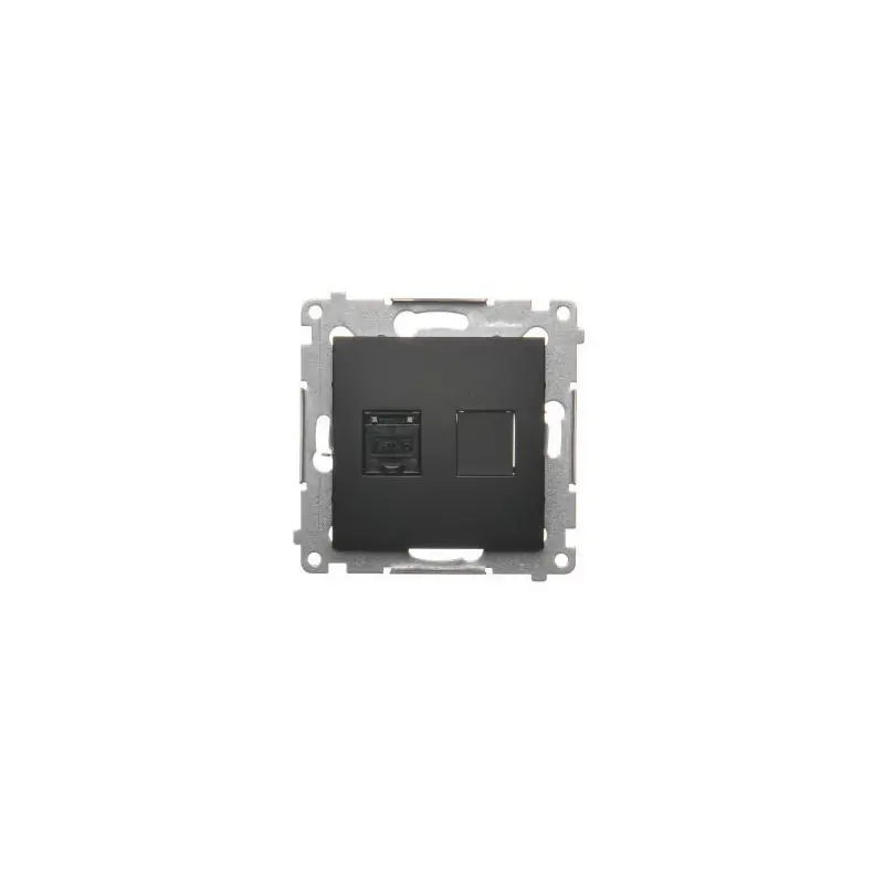 Gniazdo komputerowe 1xRJ45 kat. 6 czarny mat D61.01/49 Kontakt-Simon 54