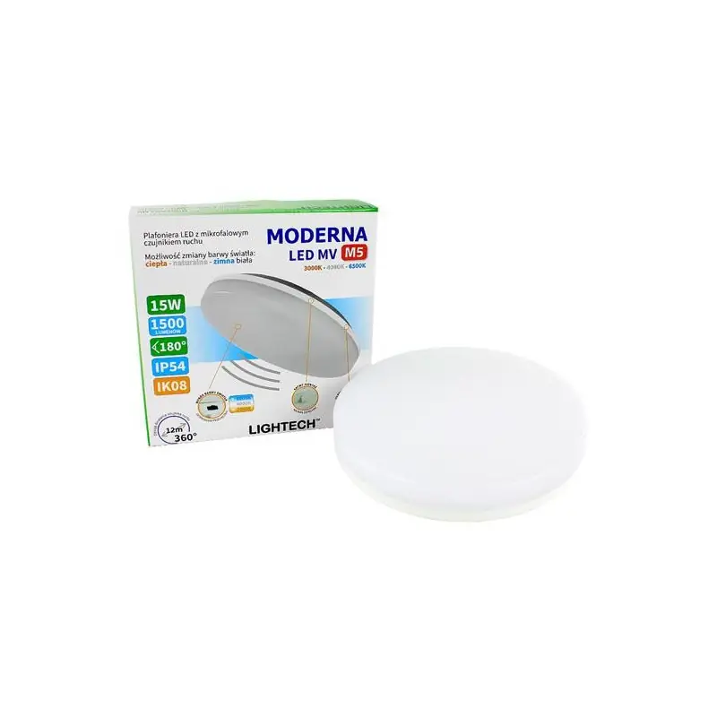 Plafon LED Moderna M5 15W/1500lm 3/4/6,5K czujnik MV 242700 Lightech