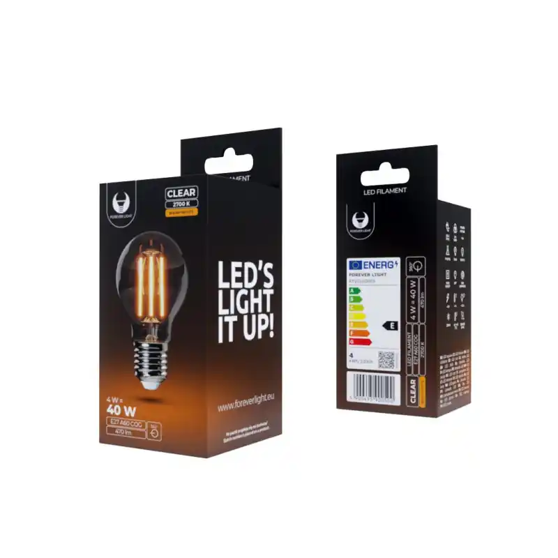 Lampa LED filament 4W A60 E27 470lm 2,7K RTV0100005 T-90696 Forever Light