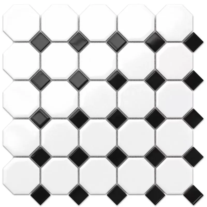MOZAIKA CERAMICZNA OCTAGON WHITE CLASSIC MATOWA