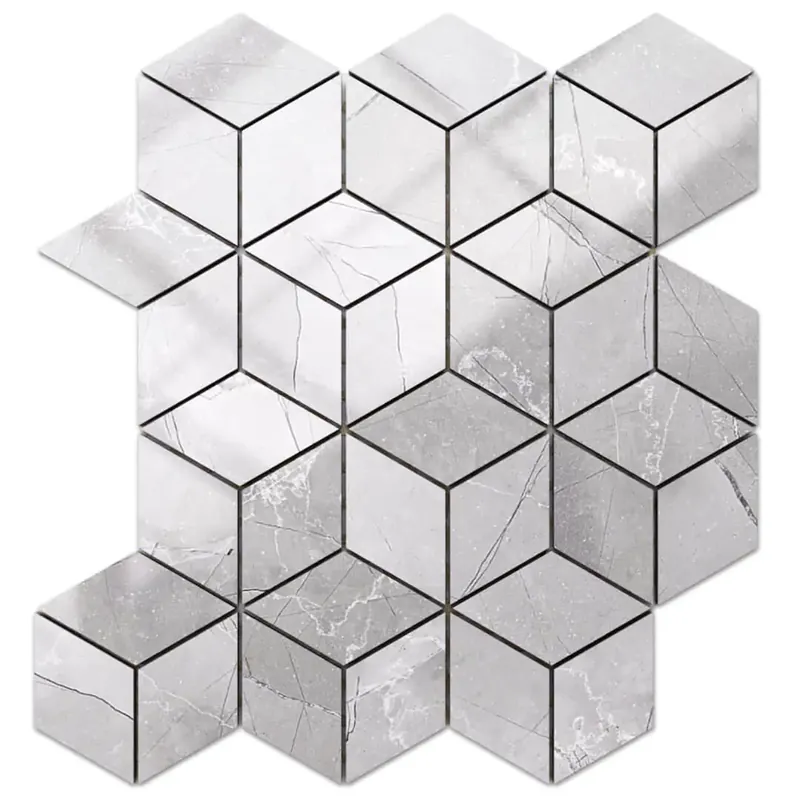 Mozaika gresowa diamond romb leza grey